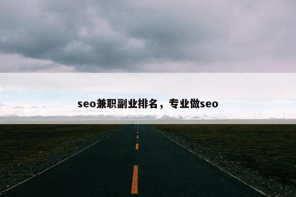 seo兼职副业排名，专业做seo