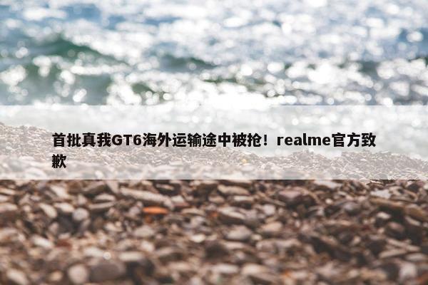 首批真我GT6海外运输途中被抢！realme正式致歉