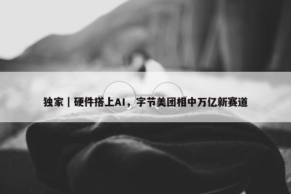 独家｜硬件搭上AI，字节美团相中万亿新赛道