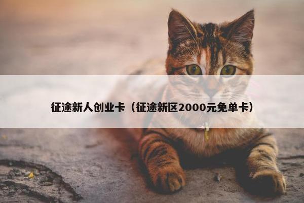 征途新人创业卡（征途新区2000元免单卡）