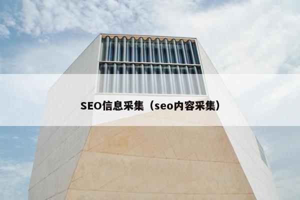 SEO信息采集（seo内容采集）