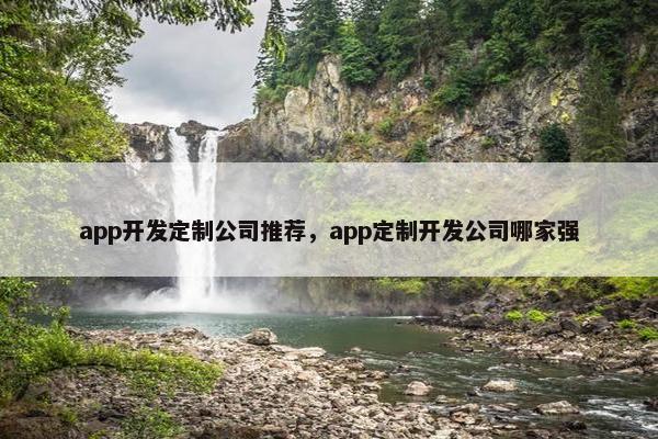 app开发定制公司推荐，app定制开发公司哪家强