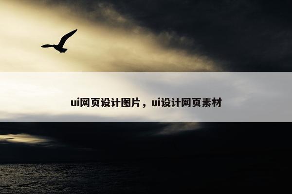 ui网页设计图片，ui设计网页素材