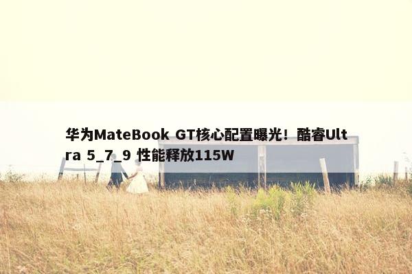 华为MateBook GT核心配置曝光！酷睿Ultra 5_7_9 性能释放115W