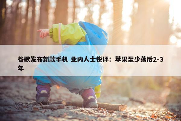 谷歌发布新款手机 业内人士锐评：苹果至少落后2-3年