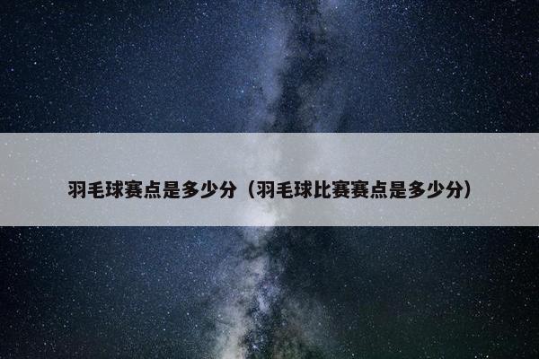 羽毛球赛点是多少分（羽毛球比赛赛点是多少分）