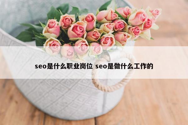 seo是什么职业岗位 seo是做什么工作的