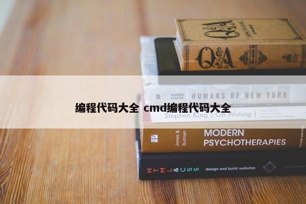 编程代码大全 cmd编程代码大全