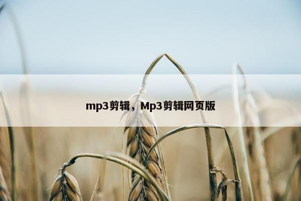 mp3剪辑，Mp3剪辑网页版