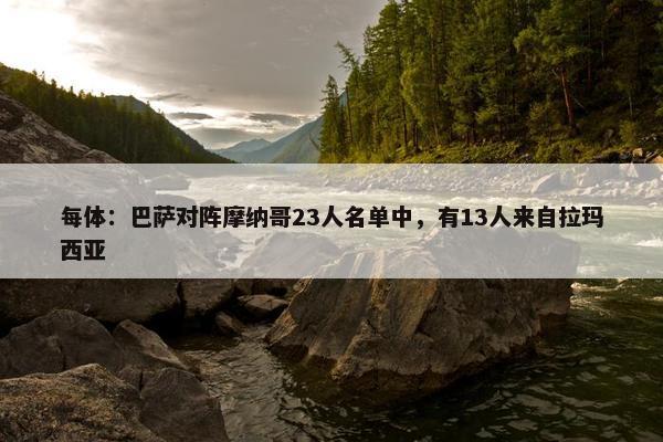 每体：巴萨对阵摩纳哥23人名单中，有13人来自拉玛西亚