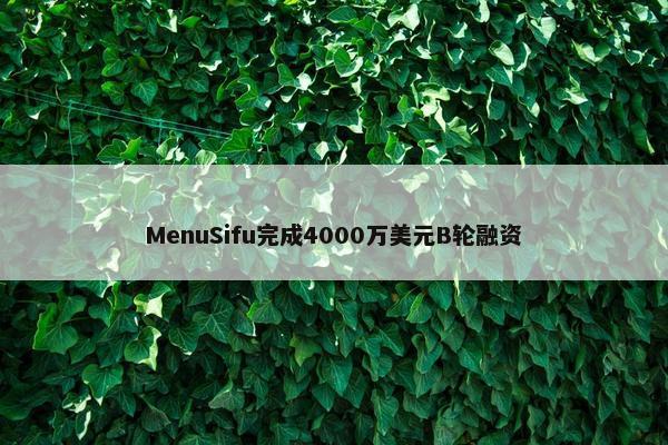 MenuSifu完成4000万美元B轮融资