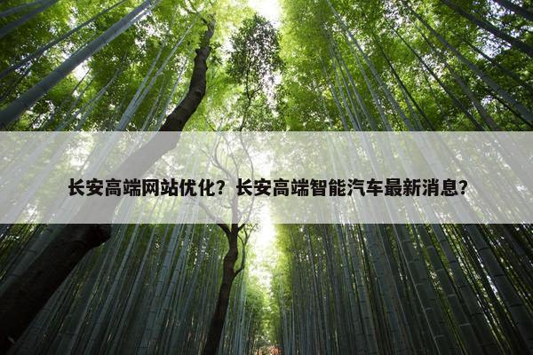 长安高端网站优化？长安高端智能汽车最新消息？