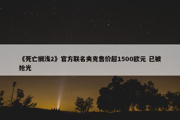 《死亡搁浅2》官方联名夹克售价超1500欧元 已被抢光