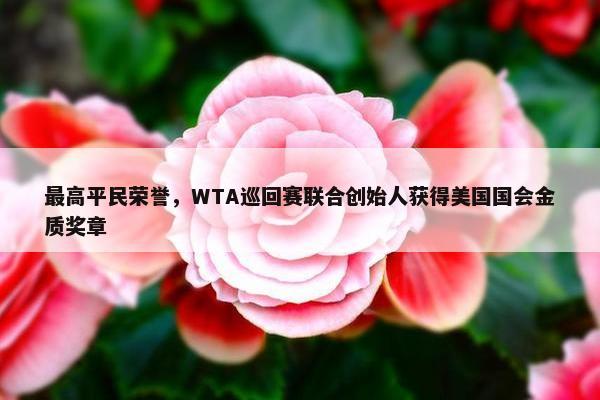 最高平民荣誉，WTA巡回赛联合创始人获得美国国会金质奖章