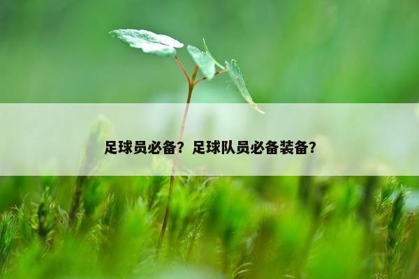 足球员必备？足球队员必备装备？