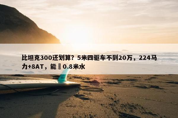 比坦克300还划算？5米四驱车不到20万，224马力+8AT，能蹚0.8米水