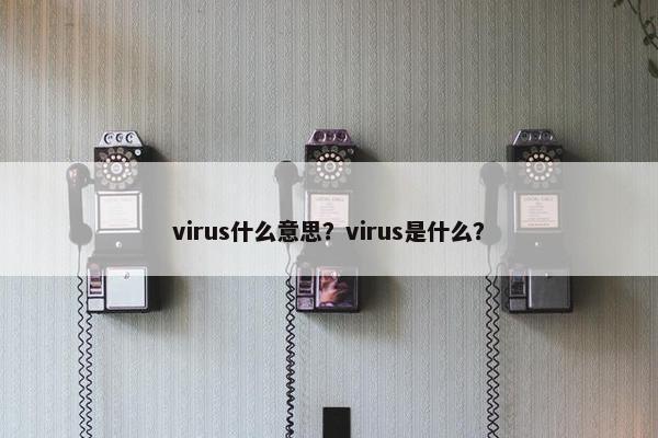 virus什么意思？virus是什么？