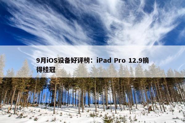 9月iOS设备好评榜：iPad Pro 12.9摘得桂冠