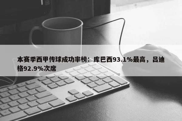 本赛季西甲传球成功率榜：库巴西93.1%最高，吕迪格92.9%次席