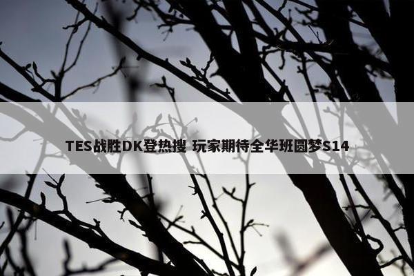 TES战胜DK登热搜 玩家期待全华班圆梦S14