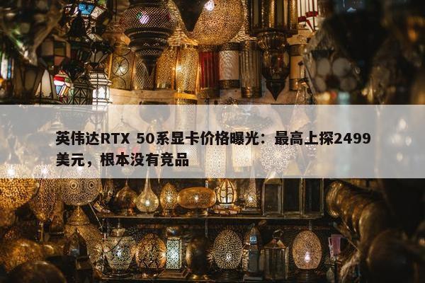 英伟达RTX 50系显卡价格曝光：最高上探2499美元，根本没有竞品