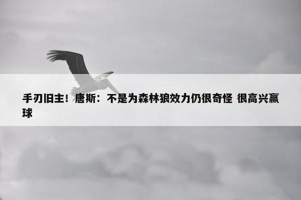 手刃旧主！唐斯：不是为森林狼效力仍很奇怪 很高兴赢球