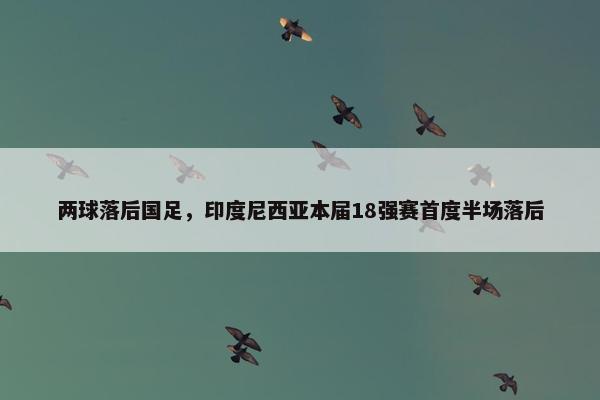 两球落后国足，印度尼西亚本届18强赛首度半场落后