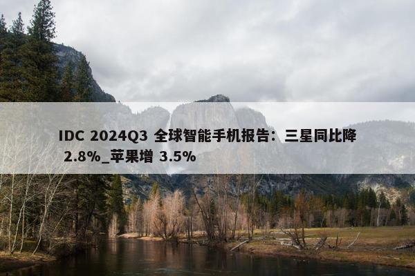 IDC 2024Q3 全球智能手机报告：三星同比降 2.8%_苹果增 3.5%