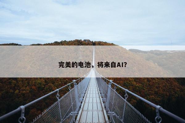 完美的电池，将来自AI？