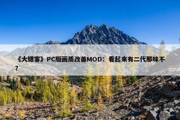 《大镖客》PC版画质改善MOD：看起来有二代那味不？