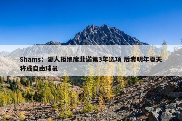 Shams：湖人拒绝席菲诺第3年选项 后者明年夏天将成自由球员