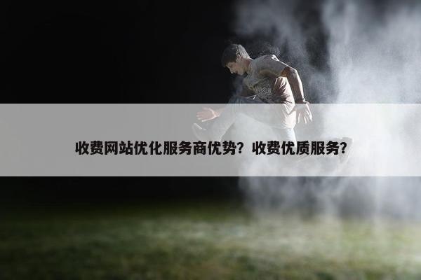 收费网站优化服务商优势？收费优质服务？