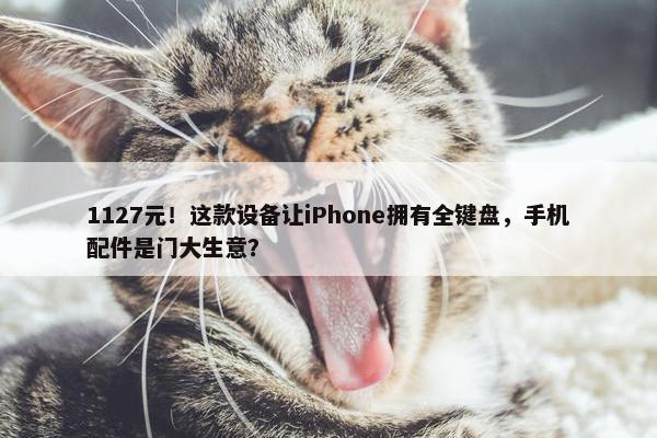 1127元！这款设备让iPhone拥有全键盘，手机配件是门大生意？