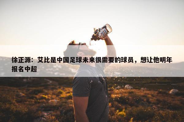 徐正源：艾比是中国足球未来很需要的球员，想让他明年报名中超