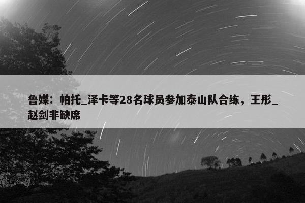 鲁媒：帕托_泽卡等28名球员参加泰山队合练，王彤_赵剑非缺席