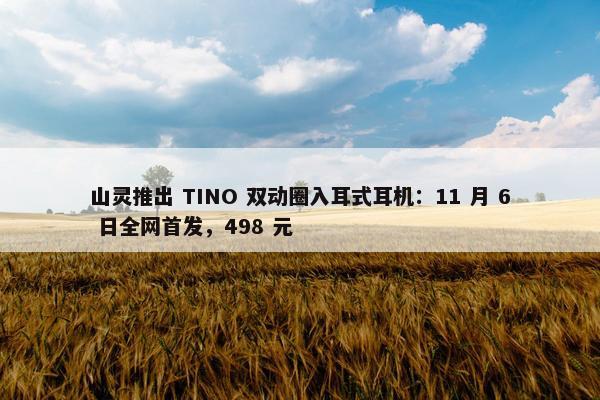 山灵推出 TINO 双动圈入耳式耳机：11 月 6 日全网首发，498 元