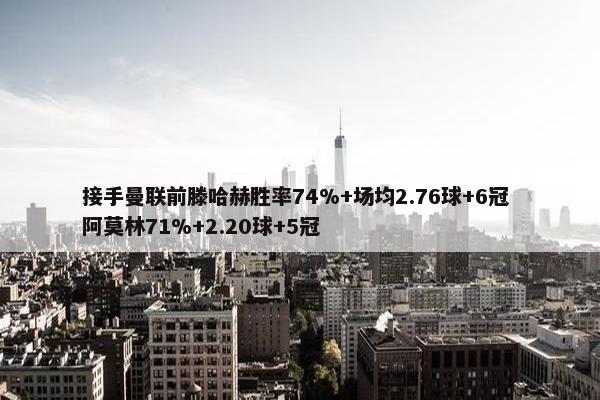 接手曼联前滕哈赫胜率74%+场均2.76球+6冠 阿莫林71%+2.20球+5冠