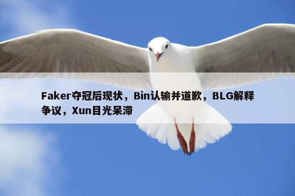 Faker夺冠后现状，Bin认输并道歉，BLG解释争议，Xun目光呆滞