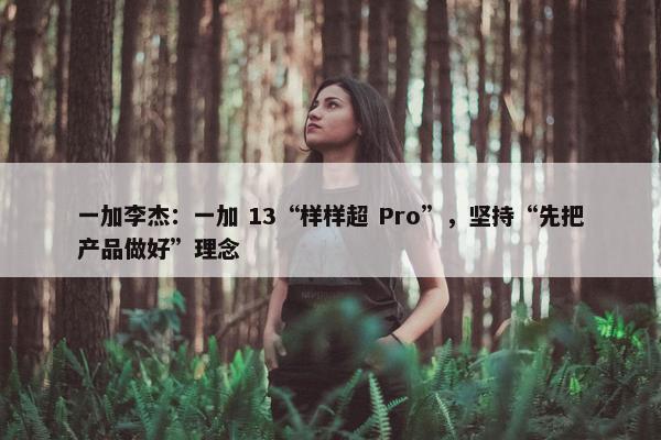 一加李杰：一加 13“样样超 Pro”，坚持“先把产品做好”理念