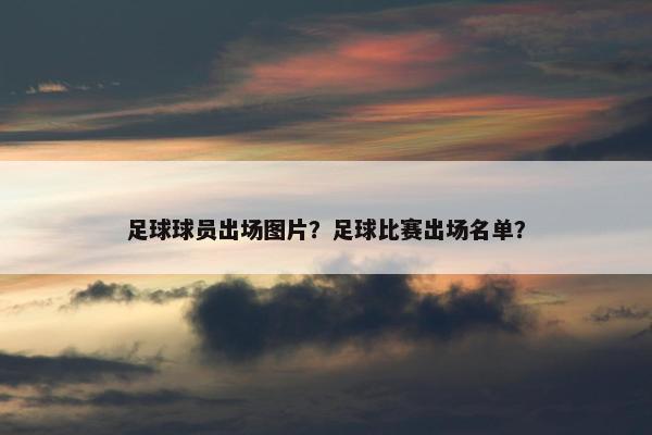 足球球员出场图片？足球比赛出场名单？