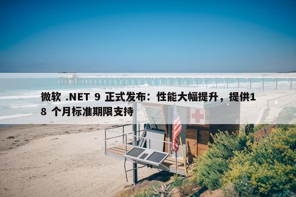 微软 .NET 9 正式发布：性能大幅提升，提供18 个月标准期限支持