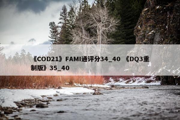 《COD21》FAMI通评分34_40 《DQ3重制版》35_40