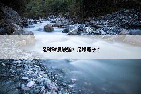 足球球员被骗？足球贩子？