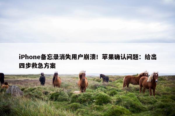 iPhone备忘录消失用户崩溃！苹果确认问题：给出四步救急方案