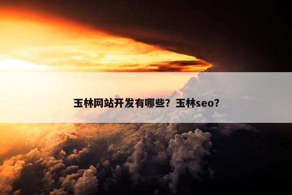 玉林网站开发有哪些？玉林seo？