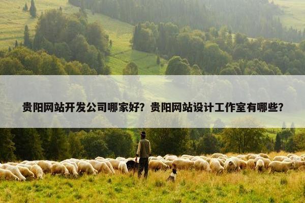 贵阳网站开发公司哪家好？贵阳网站设计工作室有哪些？