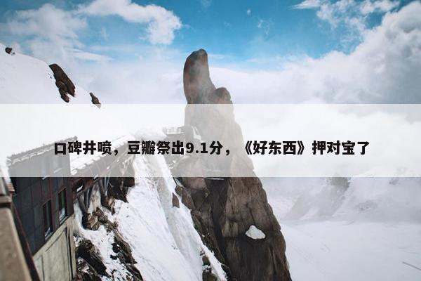 口碑井喷，豆瓣祭出9.1分，《好东西》押对宝了