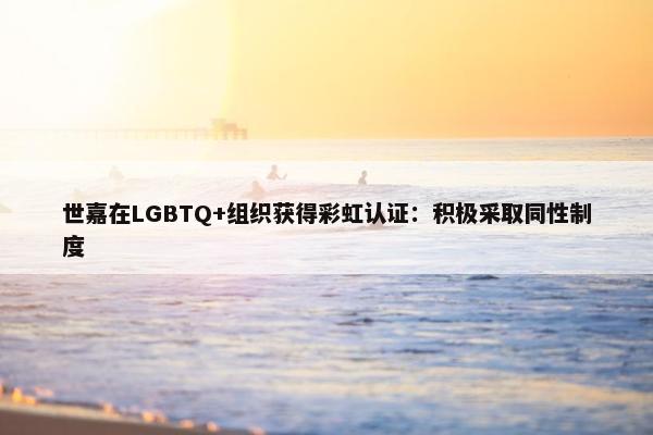 世嘉在LGBTQ+组织获得彩虹认证：积极采取同性制度