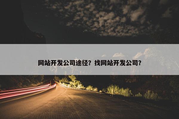 网站开发公司途径？找网站开发公司？