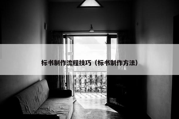 标书制作流程技巧（标书制作方法）